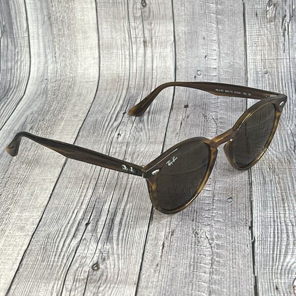 RAYBAN SUNGLASSES RB2180 820 73 Red Havana Dark Brown Unisex 51mm 21 150 3N - Picture 1 of 7